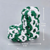 Cotton Rope Squeaky Treat-Dispensing Boot Dog Toy for Small/Medium Dogs, Chew Teeth Cleaning Tug Puzzle Pet Supplies.*Huangbai