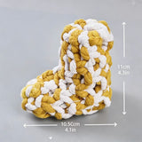 Cotton Rope Squeaky Treat-Dispensing Boot Dog Toy for Small/Medium Dogs, Chew Teeth Cleaning Tug Puzzle Pet Supplies.*Green and white