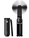 3-in-1 portable fan for cooling, charging and lighting, ideal for travel, concerts and summer outings (black)