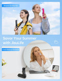 3-in-1 portable fan for cooling, charging and lighting, ideal for travel, concerts and summer outings (black)
