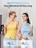 3-in-1 Portable Handheld Fan with Power Bank & Light, Ideal for Travel, Concerts & Summer Outings (white)