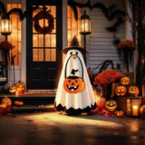 Halloween Ghost Goose Outfit Kit, Perfect for Dressing Up Porch Statues for Spooky Holiday Decor, 55*35*35 (white)