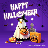 Halloween Ghost Goose Outfit Kit, Perfect for Dressing Up Porch Statues for Spooky Holiday Decor, 55*35*35 (white)