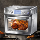 NNEDSZ Kitchen Couture 24 Litre Air Fryer Multifunctional LCD Digital Display Silver