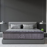 NNEDSZ Casa Decor Bamboo Charcoal Mattress Pocket Spring Pillowtop 5 Zone 32cm Depth - Queen - Charcoal