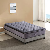 NNEDSZ Casa Decor Bamboo Charcoal Mattress Pocket Spring Pillowtop 5 Zone 32cm Depth - Queen - Charcoal