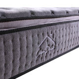 NNEDSZ Casa Decor Bamboo Charcoal Mattress Pocket Spring Pillowtop 5 Zone 32cm Depth - Queen - Charcoal