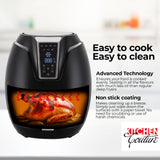 NNEDSZ Kitchen Couture 4 Litre Air Fryer Digital Display Black 1400W Healthy Cooker