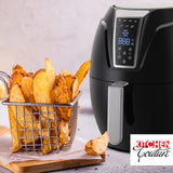 NNEDSZ Kitchen Couture 4 Litre Air Fryer Digital Display Black 1400W Healthy Cooker
