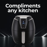 NNEDSZ Kitchen Couture 4 Litre Air Fryer Digital Display Black 1400W Healthy Cooker