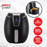 NNEDSZ Kitchen Couture 4 Litre Air Fryer Digital Display Black 1400W Healthy Cooker