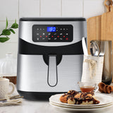 NNEDSZ Kitchen Couture 12 Litre Air Fryer Multifunctional LCD One Touch Display Silver