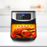 NNEDSZ Kitchen Couture 12 Litre Air Fryer Multifunctional LCD One Touch Display Silver