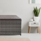 NNEDSZ Arcadia Furniture Outdoor Rattan Storage Box Garden Toy Tools Shed UV Resistant - Oatmeal