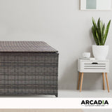 NNEDSZ Arcadia Furniture Outdoor Rattan Storage Box Garden Toy Tools Shed UV Resistant - Oatmeal