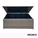 NNEDSZ Arcadia Furniture Outdoor Rattan Storage Box Garden Toy Tools Shed UV Resistant - Oatmeal