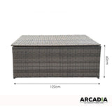 NNEDSZ Arcadia Furniture Outdoor Rattan Storage Box Garden Toy Tools Shed UV Resistant - Oatmeal