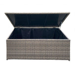 NNEDSZ Arcadia Furniture Outdoor Rattan Storage Box Garden Toy Tools Shed UV Resistant - Oatmeal