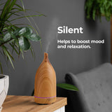 NNEDSZ Milano Decor Aroma Diffuser 100ml Ultrasonic Humidifier Purifier And 3 Pack Oils - Light Wood