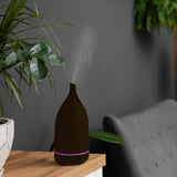 NNEDSZ Milano Decor Aroma Diffuser 100ml Ultrasonic Humidifier Purifier And 3 Pack Oils - Dark Wood