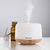 NNEDSZ Milano Decor Mood Light Diffuser 500ml Ultrasonic Humidifier With 3 Pack Oils - Light Wood
