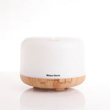 NNEDSZ Milano Decor Mood Light Diffuser 500ml Ultrasonic Humidifier With 3 Pack Oils - Light Wood