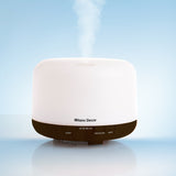 NNEDSZ Milano Decor Mood Light Diffuser 500ml Ultrasonic Humidifier With 3 Pack Oils - Dark Wood