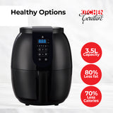 NNEDSZ Kitchen Couture 3.5 Litre Digital Display Black Air Fryer Oil Free Cooking