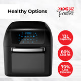 NNEDSZ Kitchen Couture Healthy Options 13 Litre Air Fryer 10 Presets LCD Display Black