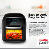 NNEDSZ Kitchen Couture Healthy Options 13 Litre Air Fryer 10 Presets LCD Display Black