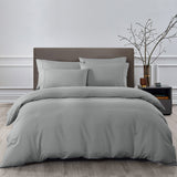 NNEDSZ Royal Comfort 2000TC 6 Piece Bamboo Sheet & Quilt Cover Set Cooling Breathable - Queen - Grey
