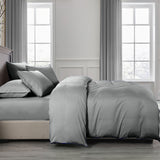 NNEDSZ Royal Comfort 2000TC 6 Piece Bamboo Sheet & Quilt Cover Set Cooling Breathable - Queen - Grey