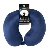 NNEDSZ Milano Decor Memory Foam Travel Neck Pillow With Clip Cushion Support Soft Blue