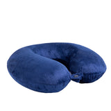 NNEDSZ Milano Decor Memory Foam Travel Neck Pillow With Clip Cushion Support Soft Blue