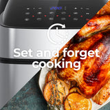 NNEDSZ Kitchen Couture 11.5 Litre Air Fryer Multifunctional LCD Digital Display Silver