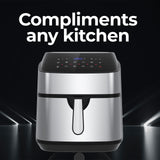 NNEDSZ Kitchen Couture 11.5 Litre Air Fryer Multifunctional LCD Digital Display Silver