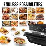 NNEDSZ Kitchen Couture 30 Litre Air Fryer Oven 18 Presets 5-in-1 Multifunctional Black