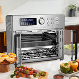 NNEDSZ Kitchen Couture 25 Litre Air Fryer Oven French Door Multifunctional Silver