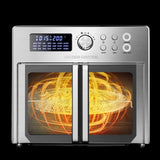 NNEDSZ Kitchen Couture 25 Litre Air Fryer Oven French Door Multifunctional Silver