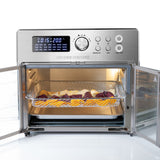 NNEDSZ Kitchen Couture 25 Litre Air Fryer Oven French Door Multifunctional Silver