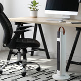 NNEDSZ Pursonic Electric Ceramic Tower Heater Portable Oscillating Remote Control - White