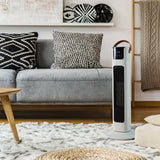 NNEDSZ Pursonic Electric Ceramic Tower Heater Portable Oscillating Remote Control - White