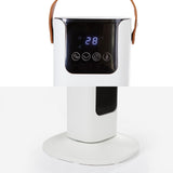 NNEDSZ Pursonic Electric Ceramic Tower Heater Portable Oscillating Remote Control - White