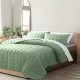 NNEDSZ Royal Comfort Coverlet Set Bedspread Soft Touch Easy Care Breathable 3 Piece Set - Queen - Sage
