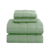 NNEDSZ Royal Comfort Coverlet Set Bedspread Soft Touch Easy Care Breathable 3 Piece Set - Queen - Sage