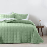 NNEDSZ Royal Comfort Coverlet Set Bedspread Soft Touch Easy Care Breathable 3 Piece Set - King - Sage