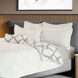 NNEDSZ Royal Comfort Bamboo Cooling Reversible 7 Piece Comforter Set Bedspread - Queen - White
