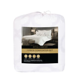 NNEDSZ Royal Comfort Bamboo Cooling Reversible 7 Piece Comforter Set Bedspread - Queen - White