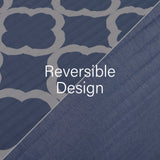 NNEDSZ Royal Comfort Bamboo Cooling Reversible 7 Piece Comforter Set Bedspread - King - Royal Blue