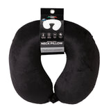 NNEDSZ Milano Decor Memory Foam Travel Neck Pillow With Clip Cushion Support Soft Black
